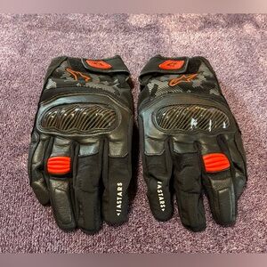 Alpinestars SMX2 DryStar Motorcycle Gloves Medium Black and Red